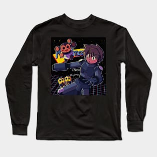 vaporwave anime aesthetic retro video games Long Sleeve T-Shirt